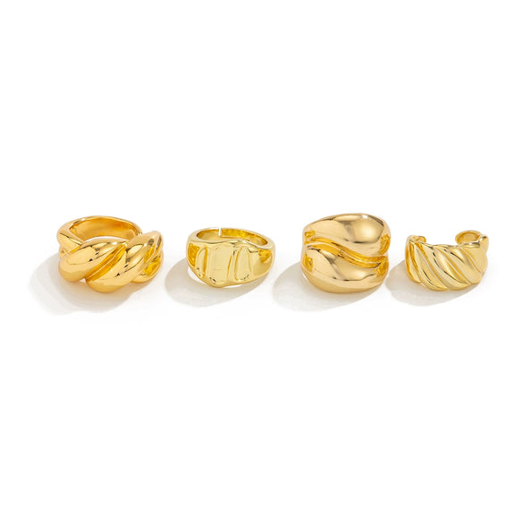 Wholesale Metal Geometric Open Ring With Electroplating For Women Ins Style