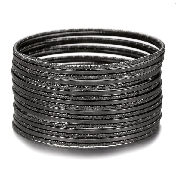 Wholesale Metal Geometric Open Stacked Bracelets Electroplated Unisex Retro Style