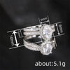 Wholesale Metal Geometric Oval Women's Highend Fashion Ring Copper Electroplated With Zirconia