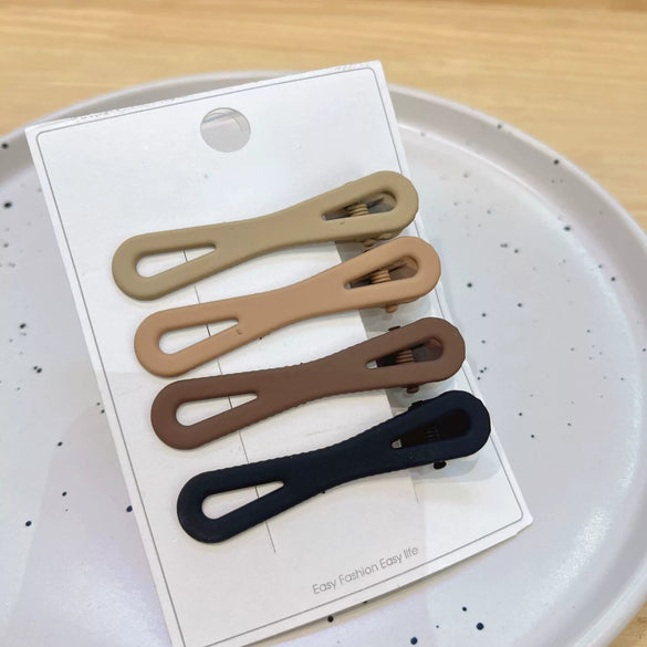 Wholesale Metal Geometric Painting Women's Candy Color Duckbill Hair Clip
