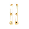 Wholesale Metal Geometric Pattern Electroplated Cold Style Ball Earrings Unisex