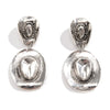 Wholesale Metal Geometric Pattern Stud Earrings For Women With Retro Style And Electroplating Treatment