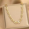 Wholesale Metal Geometric Pendant Necklace For Women With Stainless Steel Pendant And Electroplating Treatment