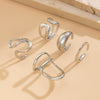 Wholesale Metal Geometric Pleated Open Ring For Women With Electroplating Treatment