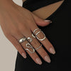 Wholesale Metal Geometric Pleated Open Ring For Women With Electroplating Treatment