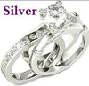 Wholesale Metal Geometric Ring Set With Electroplating For Women