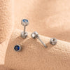 Wholesale Metal Geometric Round Cochlear Ear Bone Nail With Zircon Inlaid For Unisex Fashion Style Zirconia Processing