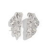 Wholesale Metal Geometric Simple Elegant Pleated Earrings For Women With Electroplating