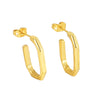 Wholesale Metal Geometric Square Earrings Copper Plated Gold For Female