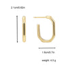 Wholesale Metal Geometric Square Earrings Copper Plated Gold For Female