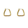 Wholesale Metal Geometric Square Twisted Earrings Copper Electroplated Light Luxury For Women