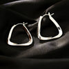 Wholesale Metal Geometric Square Twisted Earrings Copper Electroplated Light Luxury For Women