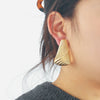 Wholesale Metal Geometric Stripe Cshape Ladies Elegant Earrings Zinc Alloy Electroplating