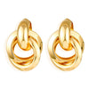 Wholesale Metal Geometric Stud Earrings For Women Electroplated Highend Style