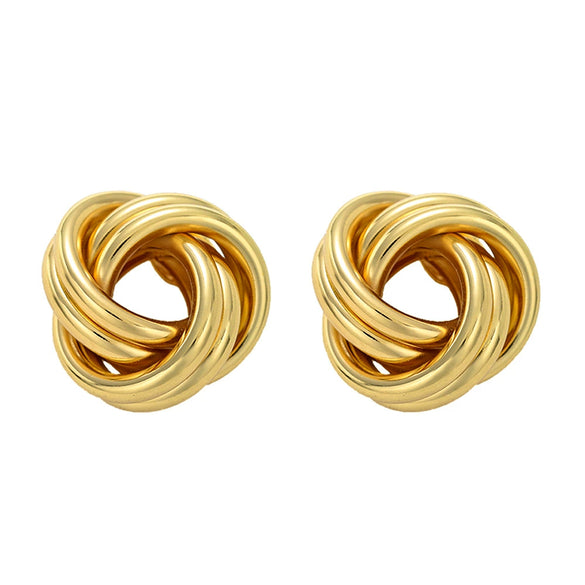 Wholesale Metal Geometric Stud Earrings For Women Electroplated Highend Style