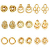 Wholesale Metal Geometric Stud Earrings For Women Electroplated Highend Style