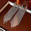 Wholesale Metal Geometric Tassel Long Earrings For Women Fashion Electroplated Light Luxury Highend Ear Accessories