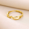 Wholesale Metal Geometric Wave Shape Copper Electroplating Ring Jewelry