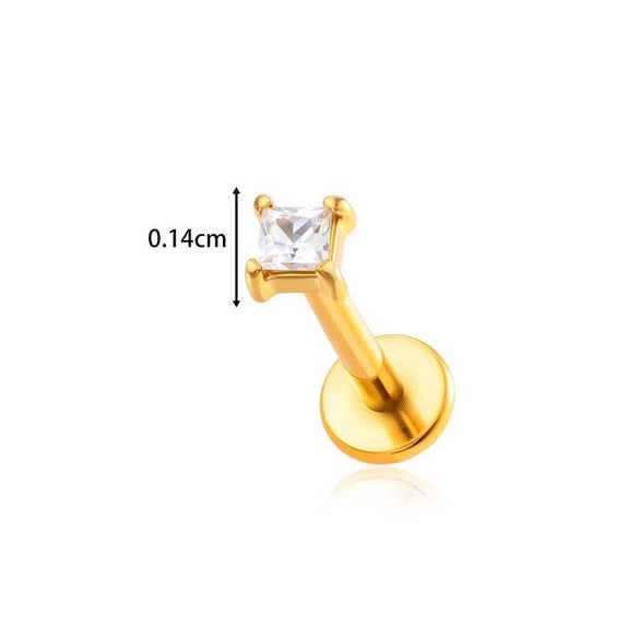 Wholesale Metal Geometric Zircon And Diamond Set Ear And Lip Piercing Nails