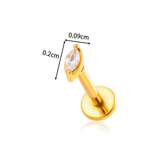 Wholesale Metal Geometric Zircon And Diamond Set Ear And Lip Piercing Nails