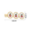 Wholesale Metal Gold Inlaid Rose Duckbill Clip Hair Accessories For Girls Retro Elegant Fashion Ol Style