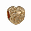 Wholesale Metal Gold Plated Hollow Heartshaped Diamond Beads With Totem Pattern String Decoration For Women