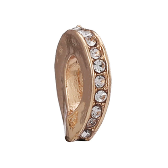 Wholesale Metal Gold Plated Hollow Heartshaped Diamond Beads With Totem Pattern String Decoration For Women