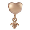 Wholesale Metal Gold Plated Hollow Heartshaped Diamond Beads With Totem Pattern String Decoration For Women