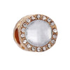 Wholesale Metal Gold Plated Hollow Heartshaped Diamond Beads With Totem Pattern String Decoration For Women