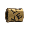 Wholesale Metal Gold Plated Hollow Heartshaped Diamond Beads With Totem Pattern String Decoration For Women