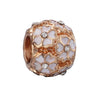 Wholesale Metal Gold Plated Hollow Heartshaped Diamond Beads With Totem Pattern String Decoration For Women