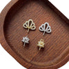 Wholesale Metal Goldplated Crown Pendant Diy Accessory Materials With Colorpreserving Zircon And Electroplating Process