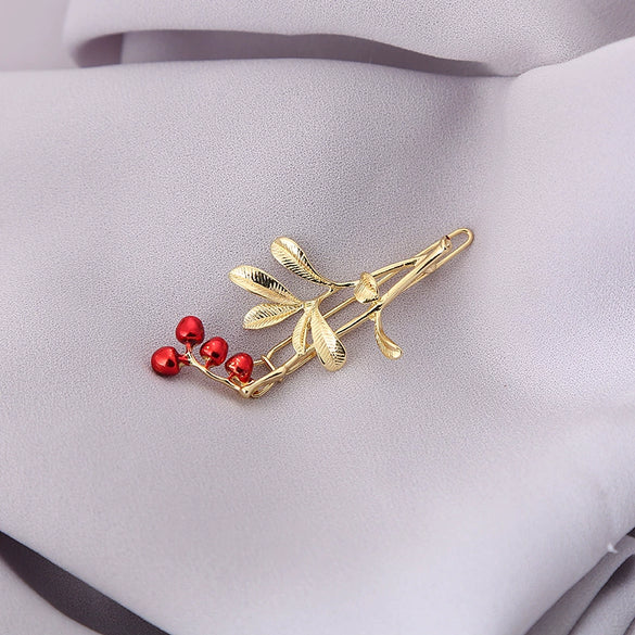 Wholesale Metal Hair Accessories Clip With Original Design And Plants And Flowers Style Electroplated