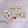 Wholesale Metal Hair Accessories Clip With Original Design And Plants And Flowers Style Electroplated