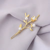 Wholesale Metal Hair Accessories Clip With Original Design And Plants And Flowers Style Electroplated