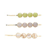 Wholesale Metal Hair Accessories Electroplated Imitation Natural Stone Bangs Clip Side Clip Set For Women