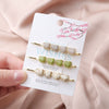 Wholesale Metal Hair Accessories Electroplated Imitation Natural Stone Bangs Clip Side Clip Set For Women