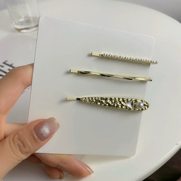 Wholesale Metal Hairpin Geometric Smiley Face Electroplated For Girls