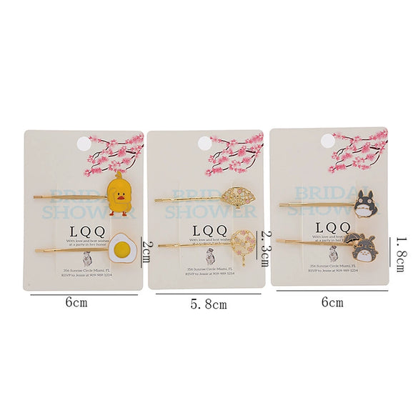 Wholesale Metal Hairpin With Cartoon Animals Design And Oil Plating For Women