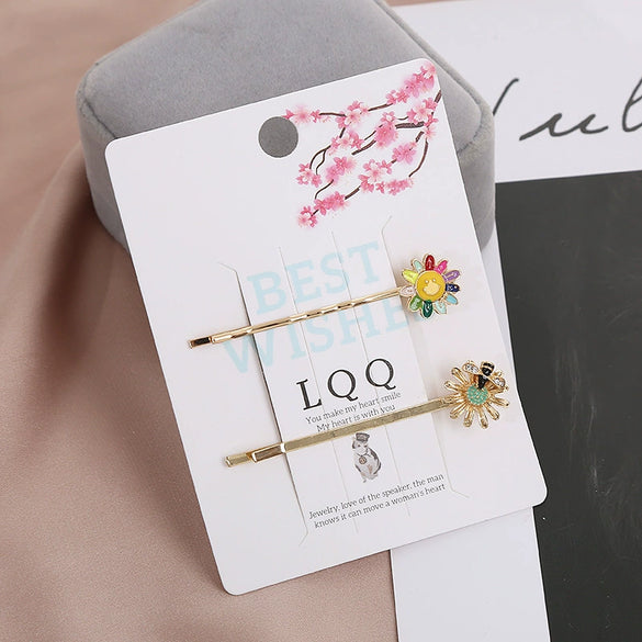 Wholesale Metal Hairpin With Cartoon Animals Design And Oil Plating For Women