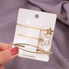 Wholesale Metal Hairpin With Cartoon Style And Animal Shape Electroplating Manual Process Pearl And Butterfly Design For Women