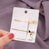 Wholesale Metal Hairpin With Cartoon Style And Animal Shape Electroplating Manual Process Pearl And Butterfly Design For Women
