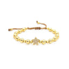 Wholesale Metal Hand Knitted Love Heart And Star Patterned Women's Jewelry Bracelet