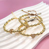 Wholesale Metal Hand Knitted Love Heart And Star Patterned Women's Jewelry Bracelet
