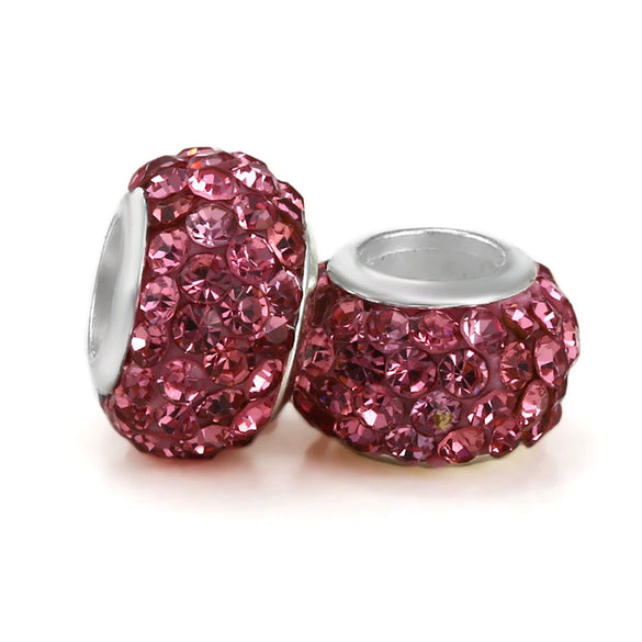 Wholesale Metal Handmade Diy Jewelry Accessories Colorful Rhinestone Balls With Totem Pattern And Electroplating Treatment