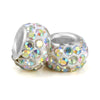 Wholesale Metal Handmade Diy Jewelry Accessories Colorful Rhinestone Balls With Totem Pattern And Electroplating Treatment