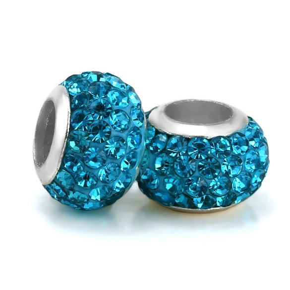 Wholesale Metal Handmade Diy Jewelry Accessories Colorful Rhinestone Balls With Totem Pattern And Electroplating Treatment