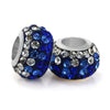Wholesale Metal Handmade Diy Jewelry Accessories Colorful Rhinestone Balls With Totem Pattern And Electroplating Treatment