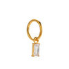 Wholesale Metal Heart Pattern Titanium Ear Buckle Zircon Pendant Earrings For Women Electroplated