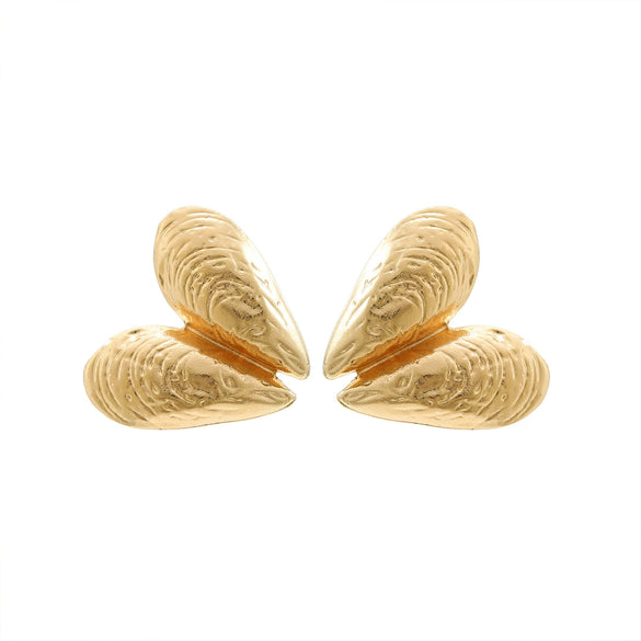Wholesale Metal Heart Shape Zinc Alloy Electroplating Fashion Niche Design Women's Earrings